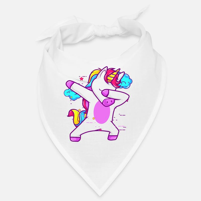 Nettes eintauchendes Einhorn - lustiges Geschenk - Bandana - Weiß