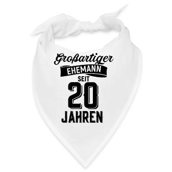 Ehemann Hochzeitstag - Bandana - Weiß - Vorne