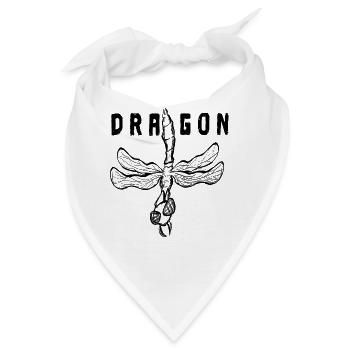 Libelle Insekt mit Dragon Aufschrift - Bandana - Weiß - Vorne