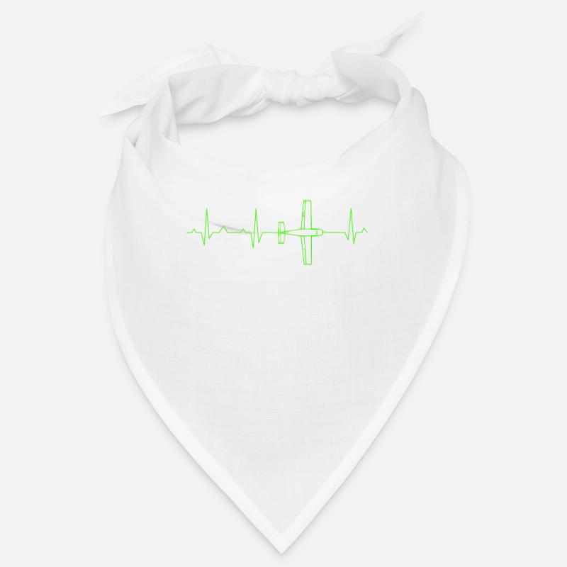 Flugzeug EKG Herzschlag Bandana