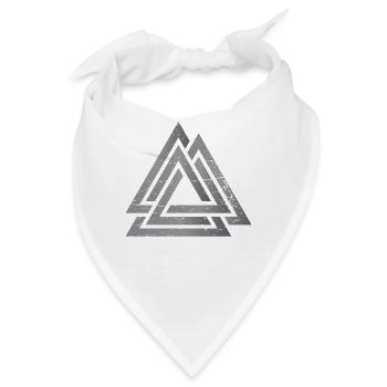 Valknut Norse Viking Runen Symbol - Bandana - Weiß - Vorne
