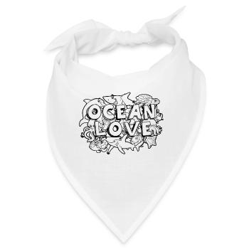 doodle Art Ocean - Bandana - Weiß - Vorne