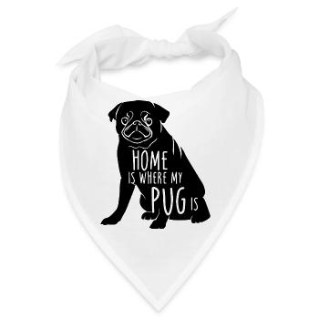 Mops - Bandana - Weiß - Vorne