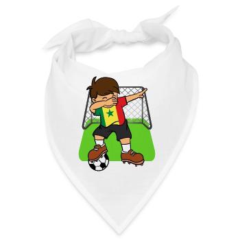 Senegal Soccer Ball Dabbing Kid senegalesischen - Bandana - Weiß - Vorne
