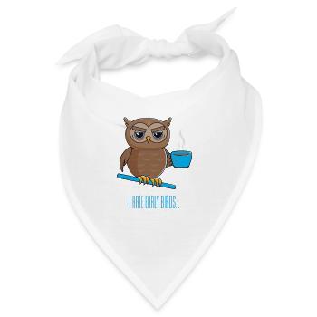 Nachteule mit Kaffee - Bandana - Weiß - Vorne