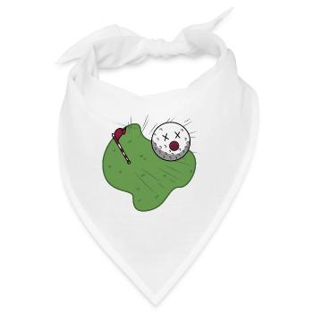 Golf - Hole-in-one Golfball - Bandana - Weiß - Vorne