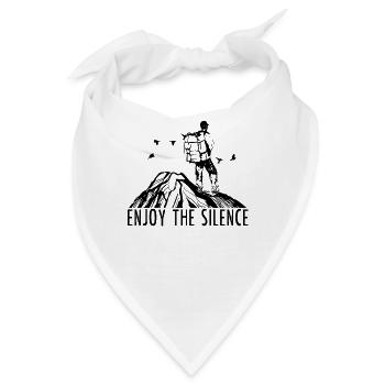 Enjoy The Silence - Wandern Outdoor Natur Berge - Bandana - Weiß - Vorne