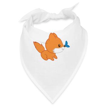 Fuchs - Füchsin - Fuchsliebhaber - Fuchsbaby - Bandana - Weiß - Vorne