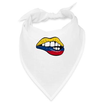 Kolumbien Fußball Geschenk Colombia Fan Sexy - Bandana - Weiß - Vorne