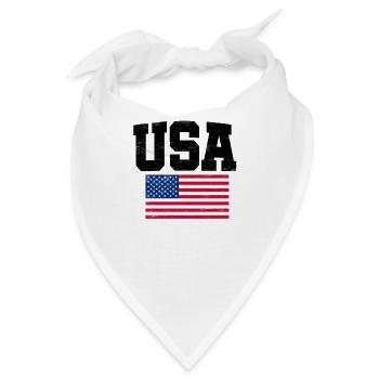 USA - Bandana - Weiß - Vorne