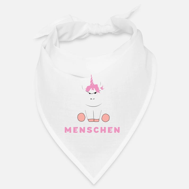Ich Hasse Menschen Einhorn Geschenk - Bandana - Weiß