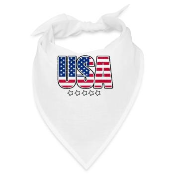 USA - Bandana - Weiß - Vorne