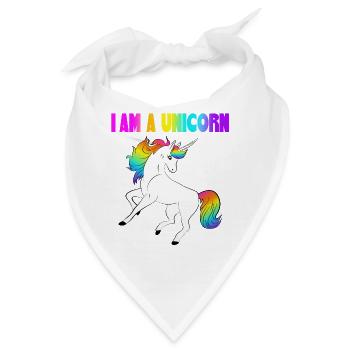 I am a Unicorn - Ich bin ein Einhorn - Bandana - Weiß - Vorne