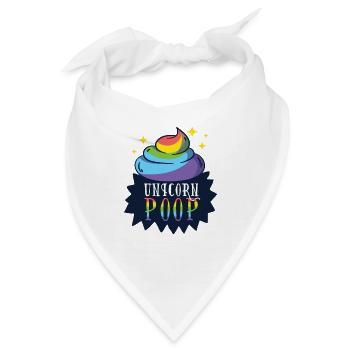 Einhorn Häufchen - Unicorn Poop - Bandana - Weiß - Vorne