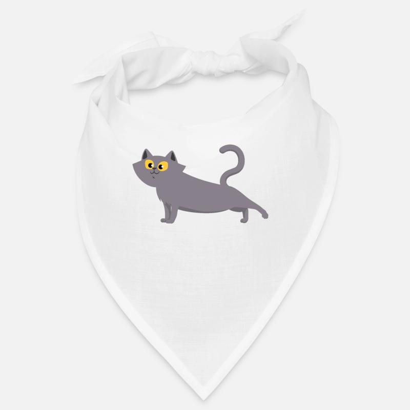Graue Katze Stretching Bandana
