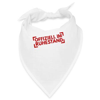 Offiziell im Ruhestand - Bandana - Weiß - Vorne
