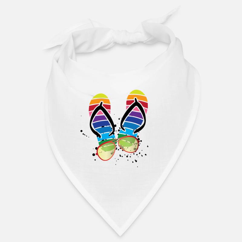 Summer Vibes Flip Flops Glasses Bandana