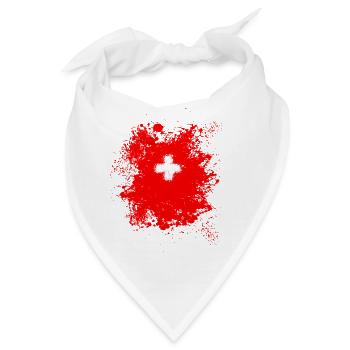 Schweiz Schweizer 1.August Stolz Geschenk - Bandana - Weiß - Vorne