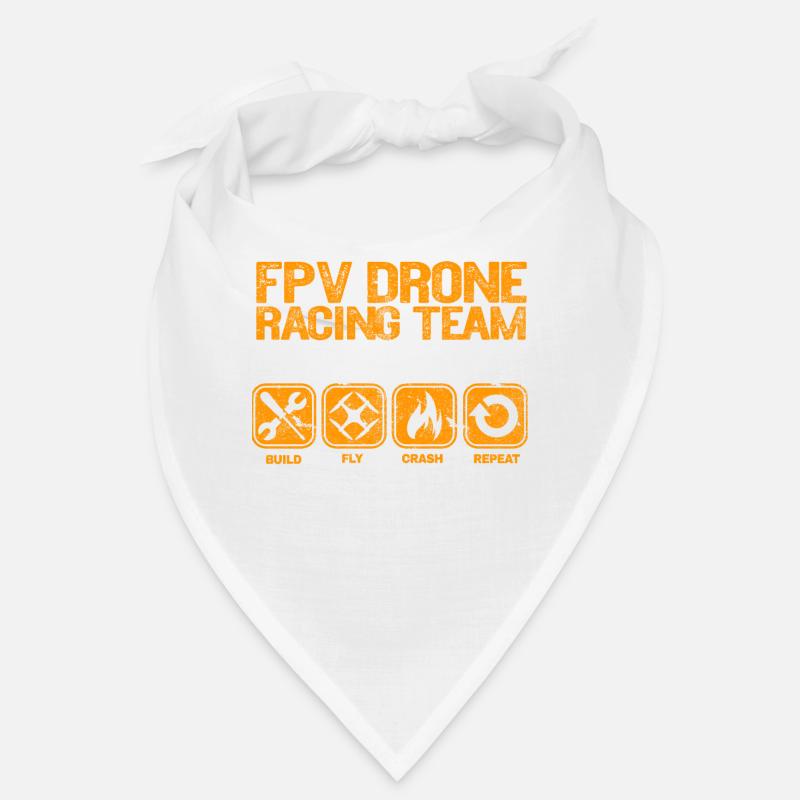 FPV Drone Build Fly Crash Repeat Geschenk Copter Bandana