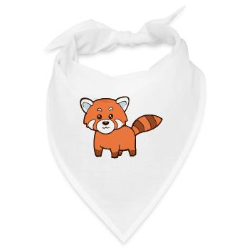 Roter Panda - Bandana - Weiß - Vorne