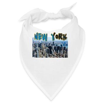 New York Stadt mit Gebäuden NY - Bandana - Weiß - Vorne
