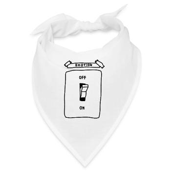 emotion on off / an aus - Bandana - Weiß - Vorne