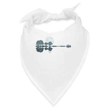 Guitar Lake Shadow Moonlight Geschenkidee - Bandana - Weiß - Vorne