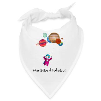 Interstellar and fabulous Einhorn weltraum - Bandana - Weiß - Vorne