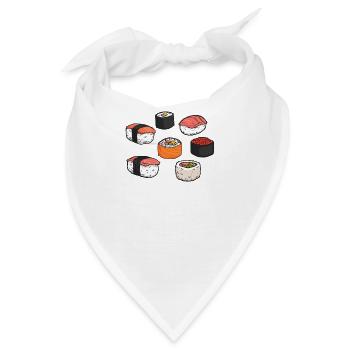 Sushi Asiatische Küche Fast Food Foodie Stäbchen - Bandana - Weiß - Vorne