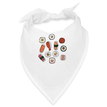 Sushi Asiatische Küche Fast Food Foodie Stäbchen - Bandana - Weiß - Vorne