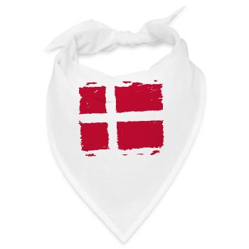 Danmark flag - Dänemarkt Flagge - Bandana - Weiß - Vorne