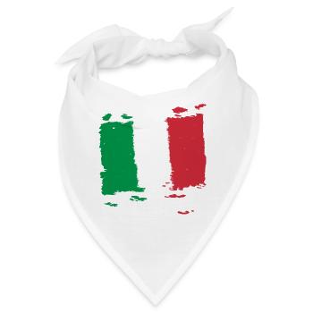 Italia bandiera - Italien flagge - Italy flag - Bandana - Weiß - Vorne