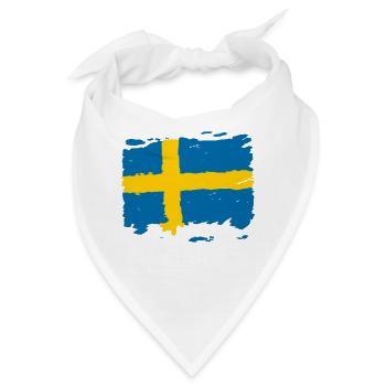 Sverige flag - Schweden Flagge - Sweden flag - Bandana - Weiß - Vorne