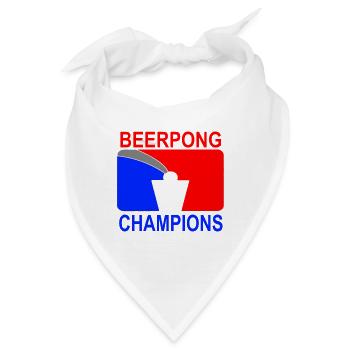 Beerpong Champions Geschenkidee - Bandana - Weiß - Vorne