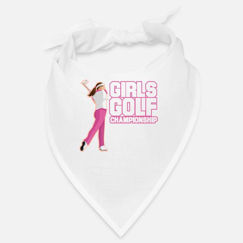 Conception de T-shirt de championnat de golf pour filles - Bandana - blanc