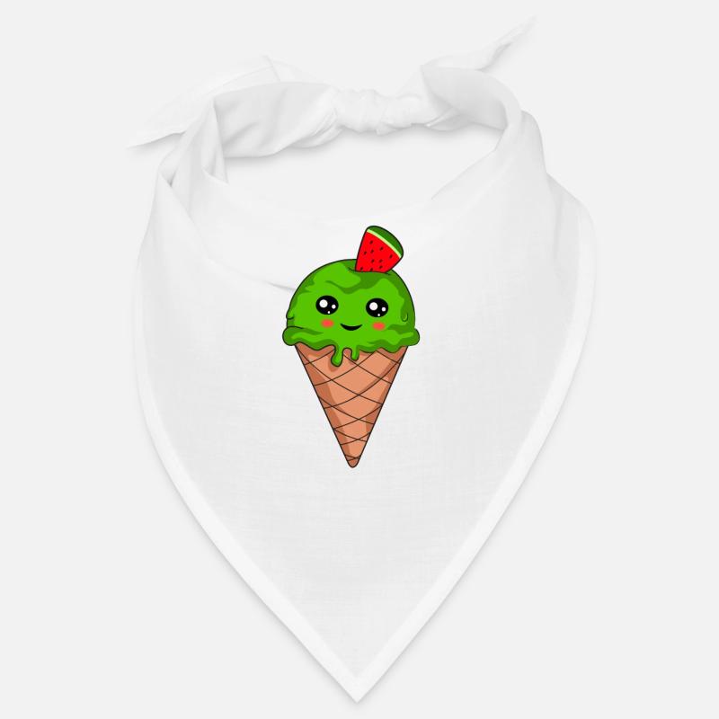 Crème glacée douce Melon crème glacée Melon mignon cadeau Bandana