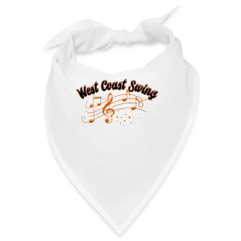 West Coast Swing Dance Tanz T-Shirt - Bandana - Weiß - Vorne