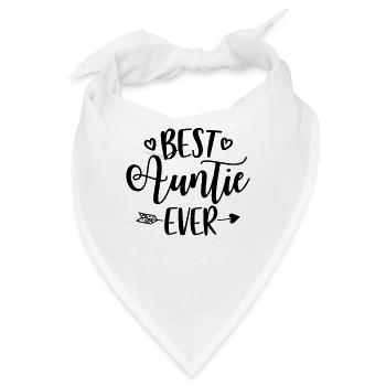 Best Auntie Ever - Für die Liebste Tante der Welt - Bandana - Weiß - Vorne