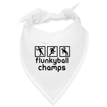 Flunkyball Trinkspiel Party champs - Bandana - Weiß - Vorne