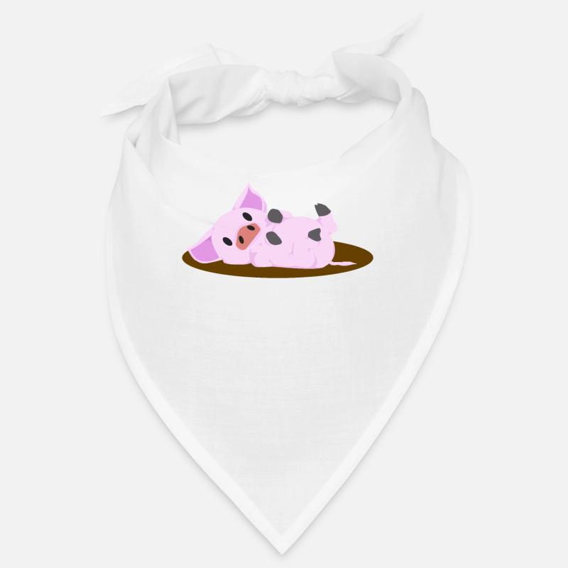Cochon rose couché Bandana