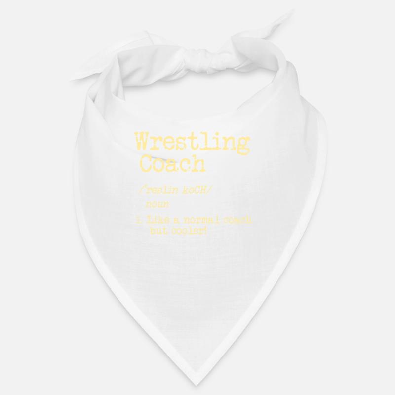 Cooles Wrestling oder Ringen Trainer Shirt - Bandana - Weiß