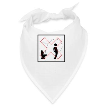 PINKELN RÜCKWÄRTS - Bandana - Weiß - Vorne