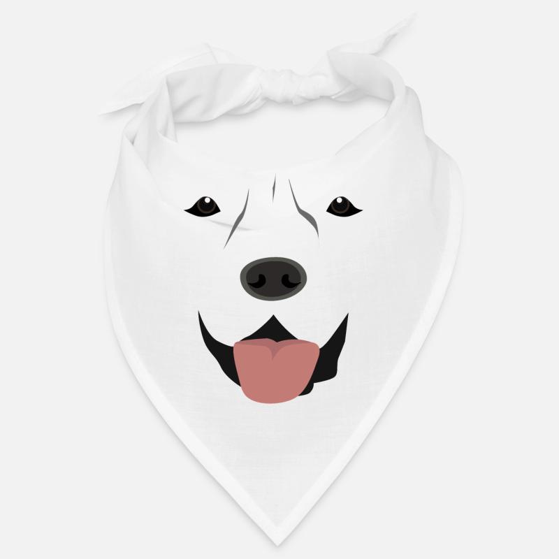 (Labrador Face) - Bandana - blanc