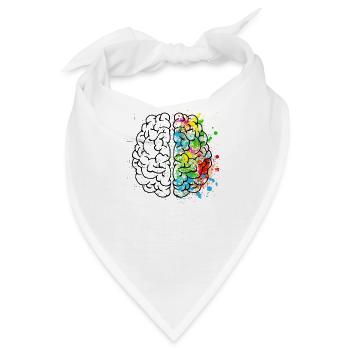 Gehirn Kunst und Wissenschaft Logik & Kreativität - Bandana - Weiß - Vorne
