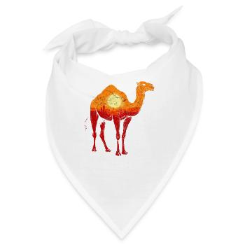 Wüste Kamel Sahara Arabien Savanne Orient Vintage - Bandana - Weiß - Vorne