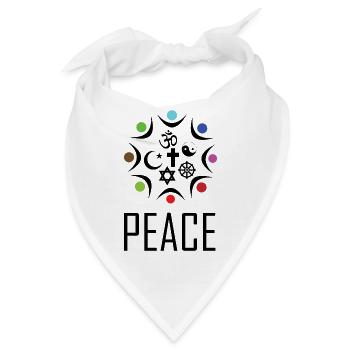 Frieden für alle Religionen - Bandana - Weiß - Vorne