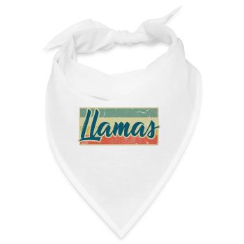 Lama Südamerika Europa - Bandana - Weiß - Vorne