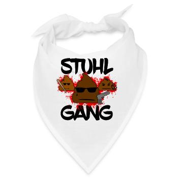 Kacke Stuhlgang Scheiße Kot Haufen Wortwitz lustig - Bandana - Weiß - Vorne