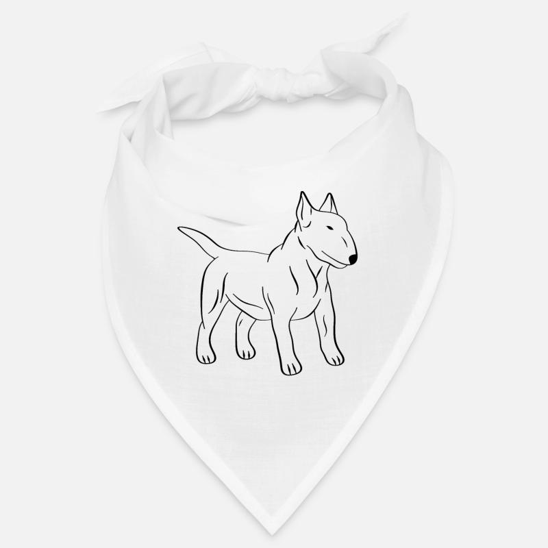 bull-terrier - Bandana - blanc
