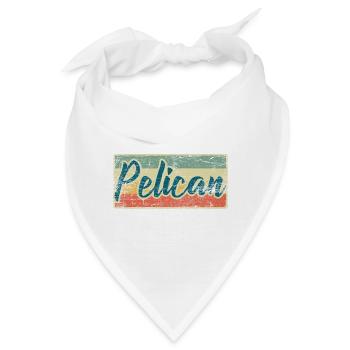 Pelikan Wasservogel Seevogel Geschenk Meer Fisch - Bandana - Weiß - Vorne